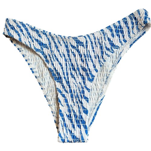 Shein blau & weiß gesmokte hoch geschnittene Bikinihose Größe S (4) - Bild 1 von 6