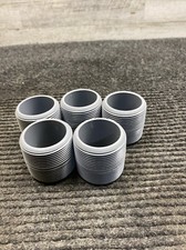 Lot of 5 Nipple Thread/Thread PVC Pipe 1-1/2" x 1-3/4" Long