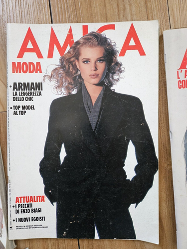 RARE VINTAGE LOT OF 4 AMICA ITALIAN FASHION MAGAZINES 1986-1992 HAUTE COUTURE - Bild 3 von 6