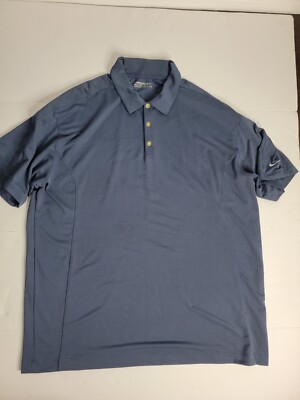 Nike Golf Tshirt Mens Size 2XL Henley Polo FitDry Short Sleeve