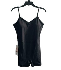 NWT Romper Jumpsuit Black Lycra Spandex One-Piece Activewear Size M
