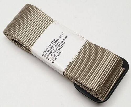 Military Issue Riggers Belt Tan ABU ACU Uniform Civil Air Patrol Size 20-46" - Afbeelding 3 van 6