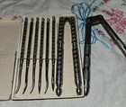 Lot Set of 8 Vintage Nut Cracker Tools 2 Crackers 6 Picks In Original Box