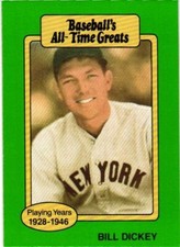 1987 Baseball's All-Time Greats Bill Dickey Baseball Card