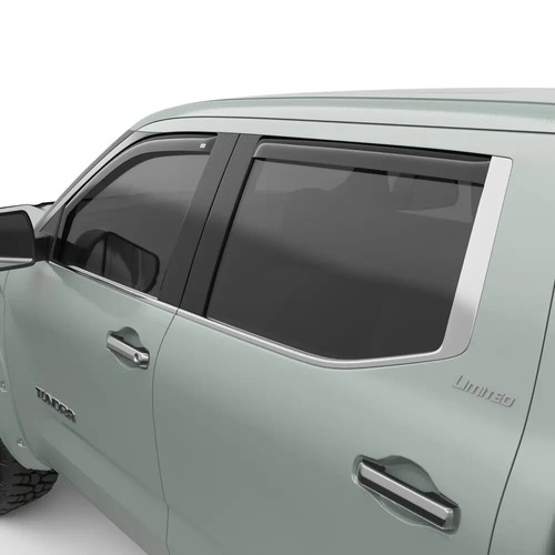 EGR Dark Smoke In-Channel Rain Guards for 2022-2025 Toyota Tundra Crew Max Cab - Picture 3 of 3
