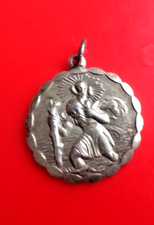 Attraente Pendente In Argento Di San Cristoforo - Georg Jensen Ltd c.1970 - Immagine 3 di 4