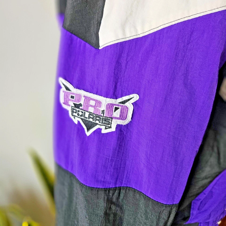 Vintage Polaris Pro L.E. Club 1997 Insulated Snowmobile Winter Jacket XL Men's - Image 3 of 4