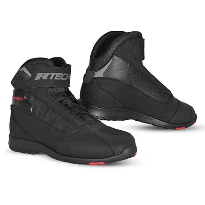 R-TECH R Tech Air Pro Botas de moto de cuero para conducción urbana para hombre Negro