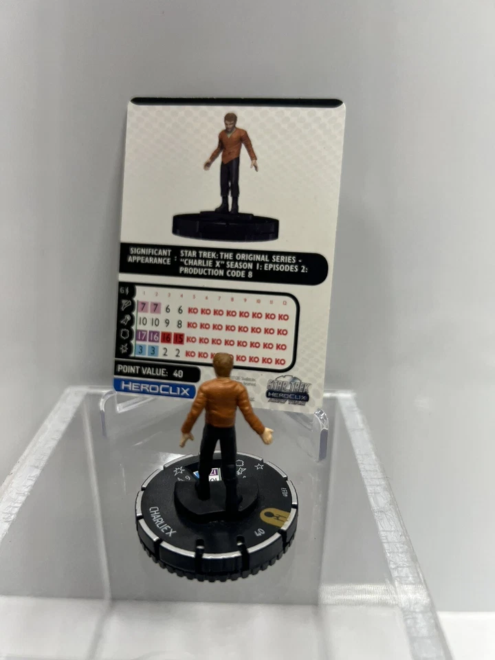 CHARLIE X 037 Star Trek Away Team Wizkids HeroClix SUPER RARE With Card - Image 2 of 2