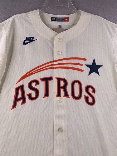 Houston Astros Nike Throwback Cooperstown Limited Jersey MLB Men's Retro Cream - Picture 5 of 18