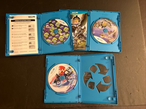 nintendo wii u console bundle W/ Sensor Bar Nunchucks Mario Kart 8 & More ! - Picture 21 of 24