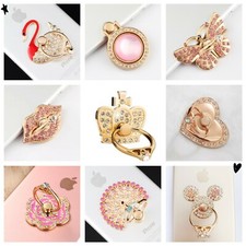 LiliDreamStore 360 Rotating Crystal Phone Finger Ring Stand Holder All Colors