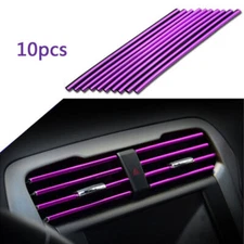10x Car Air Conditioner Outlet Vent Decoration Strip Accessories Purple