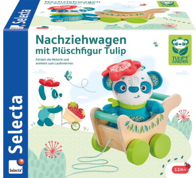 TULIP'S GARDEN by Selecta Kleinkindwelt Nachziehwagen + Plüschfigur Tulip 62088