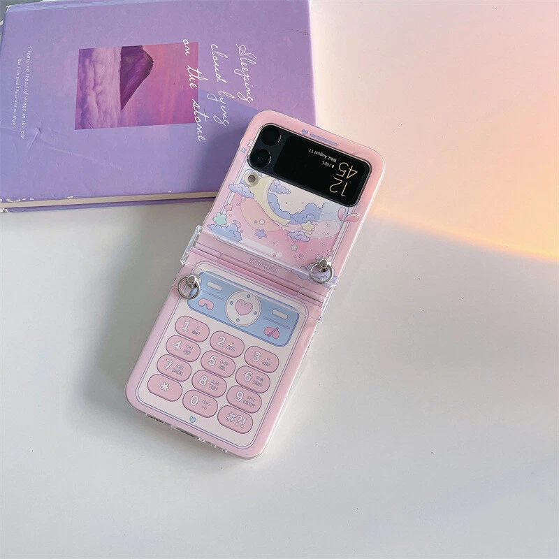 Samsung Z Flip 6 5 4 Foldable Cute Cartoon Chain Pattern Phone Case