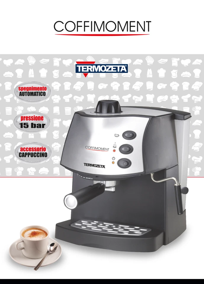 Macchina Caffe Cialde e Polvere Macinato Termozeta Cappuccino Capsule Espresso - Immagine 3 di 4