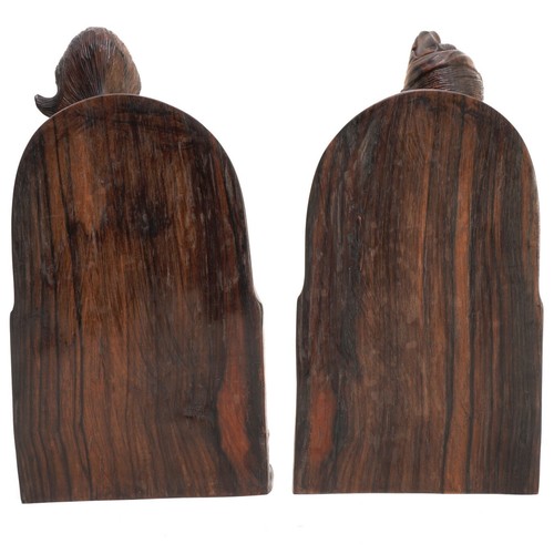 Bali Wood Bookends Hand Carved Set Prince & Princess Couple Sculpture Klungkung - Picture 12 of 13