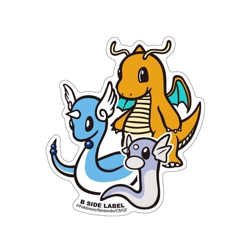 Dragonite Evolution Line Sticker B SIDE LABEL Pokemon Center Japan - Picture 3 of 3