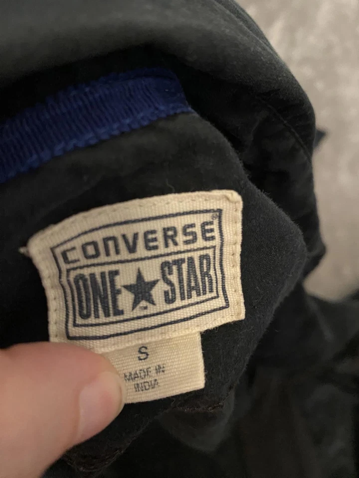 匡威 Converse One Star 长袖海军蓝黑色褶叠裙 — 第 4/4 张图片