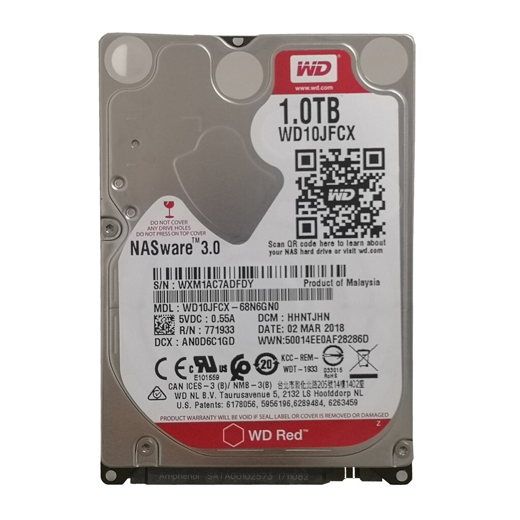 Western Digital 1TB WD10JFCX NAS 5400RPM 16MB SATA 2.5