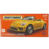 Matchbox Power Grabs 2019 Volkswagen Beetle Convertible 52/100 HVR17 1:64