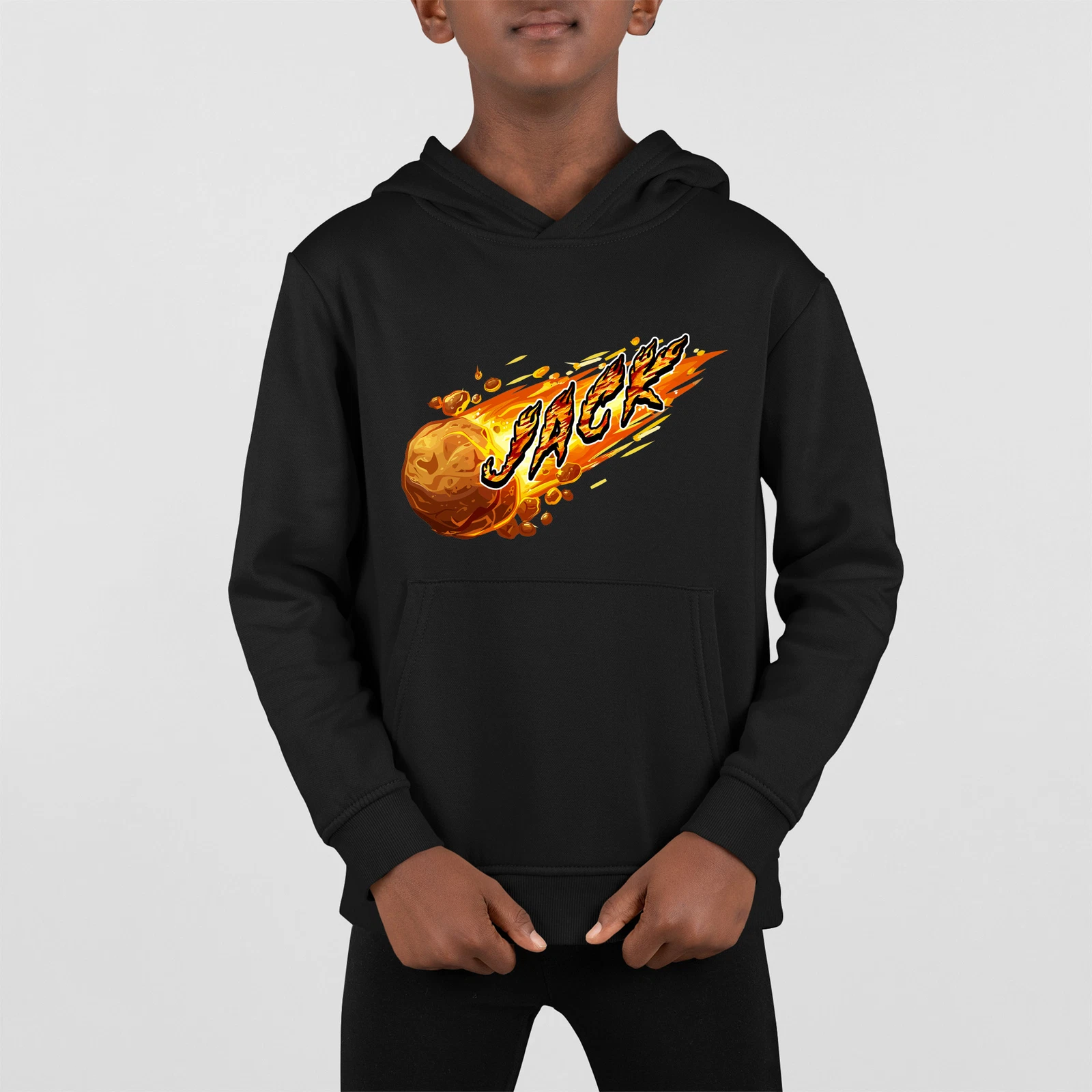 VETEMENTS Felpa con Cappuccio Bambini Spazio Personalizzata Cometa Regalo Ragazzi e Ragazze Personalizzata Nome Chris...