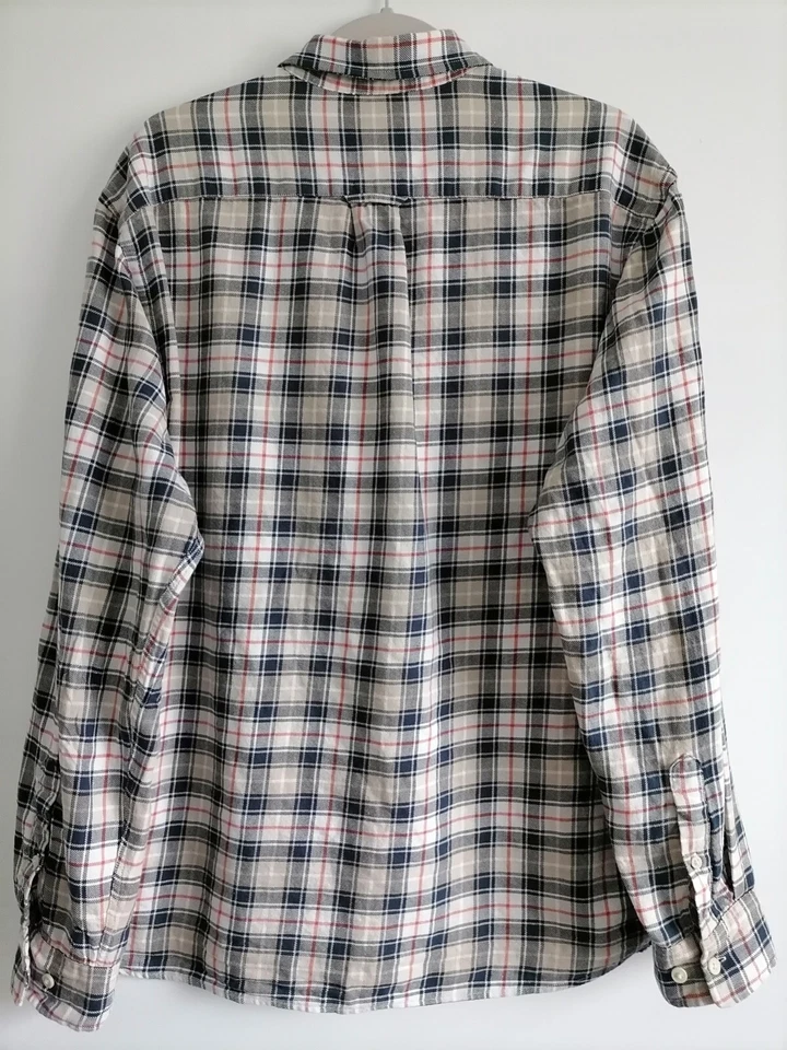 Camisa H.M Hombre Azul Multi Cuadros Abotonada Talla L Calce Regular Foto 4 de 4