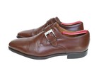 Magnanni Brown Leather Plain Toe Monk Strap Oxford Dress Shoes Men’s SZ 10M — photo 5