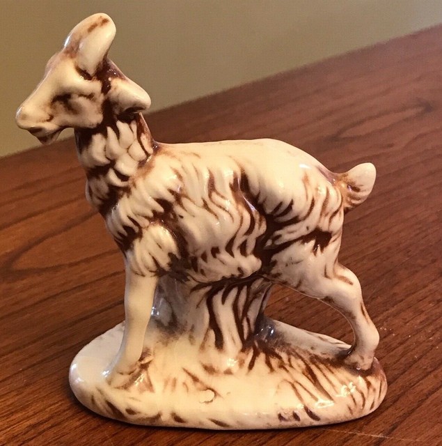 3 VTG Atlantic Mold Ceramic Nativity Animals Cow Donkey Goat 3" 5