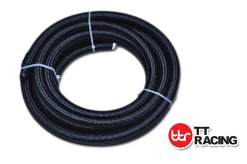 5/16" Black Nylon Braided Hose Teflon PTFE(AN-6) 15FT Ethanol Fuel/E85/Oil - Picture 3 of 4