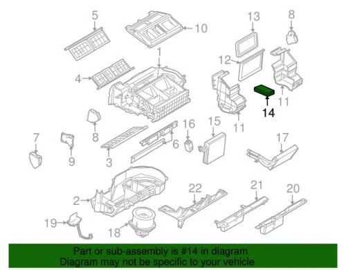 Подлинный воздушный фильтр для салона GM 2001-2008 Chevrolet Buick Saturn Oldsmobile 10322538 - Изображение 2 из 2