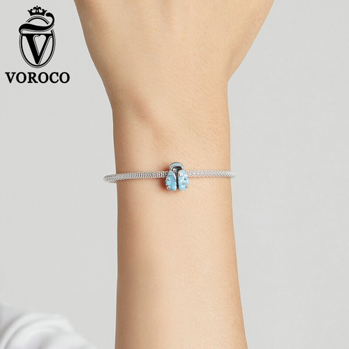 Ciondolo Ciondolo Moda Argento Sterling 925 Zirconia Perline Fai da Te Bracciale Ciondolo Voroco - Foto 86 di 205