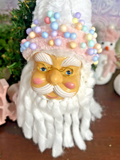 Candyland Santa Head Christmas Tree Ornament Santa Face Ornaments U62