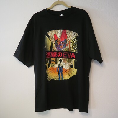 RARE VTG Neon Genesis Evangelion Anime Design Attack Eva XL T-Shirt J-List Manga