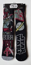 Disney Star Wars Boba Fett Socks 2-Pack Men s Shoe Size 6-12