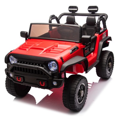 24V Two-Seater Kids Ride On Truck Car W/Parents Control,200w*2,Seat width 2
