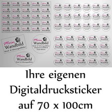 (28,54&euro;/m&sup2;) 100x70cm Digitaldruck Aufkleber Sticker Wunschdruck Etikettendruck