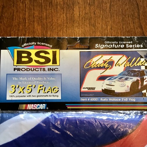 NEW 1997 Rusty Wallace #2 NASCAR Miller Lite Racing Flag 3' X 5' - Picture 2 of 4