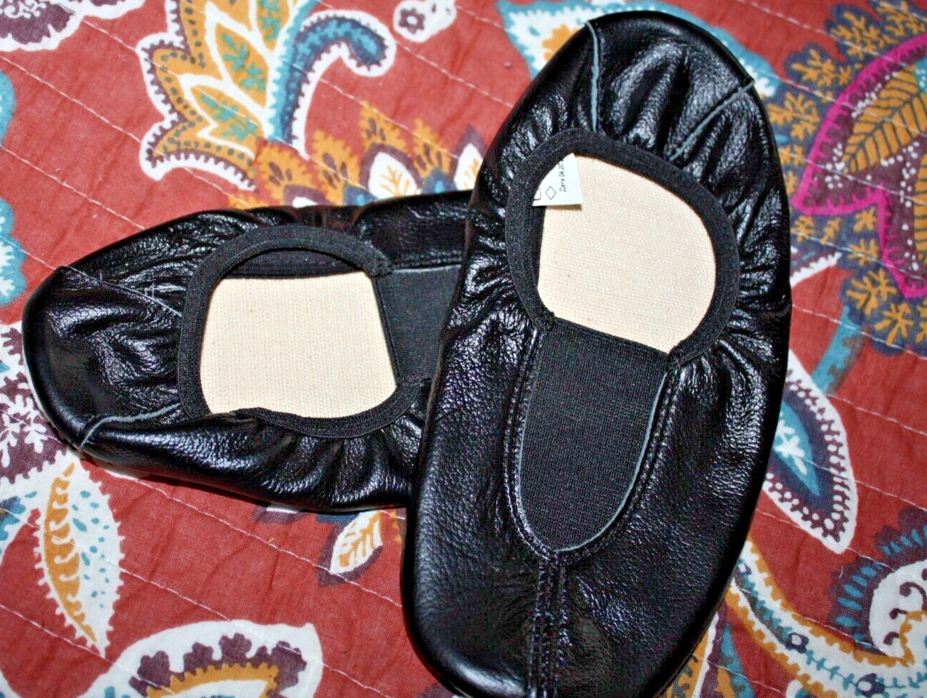 SAOLA Scarpe UNISEX nere ciabatte suola tessuto ginnastica danza ragazzo ragazza TAGLIA 1 5