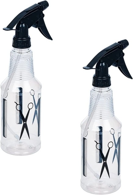 Empty Water Spray Bottle 500ml Reusable Mist Sprayer Barber Salon Home Tool x2 Empty Water Spray Bottle 500ml Reusable Mist Sprayer Barber Salon Home Tool x2