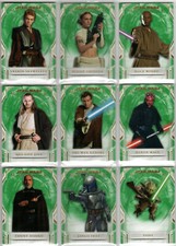 STAR WARS 2018 TOPPS MASTERWORK GREEN PARALLEL BASE TRADING CARD SET 1-100 XX/99