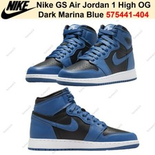 Nike GS Air Jordan 1 High OG Dark Marina Blue 575441-404 Size 3.5Y-7Y