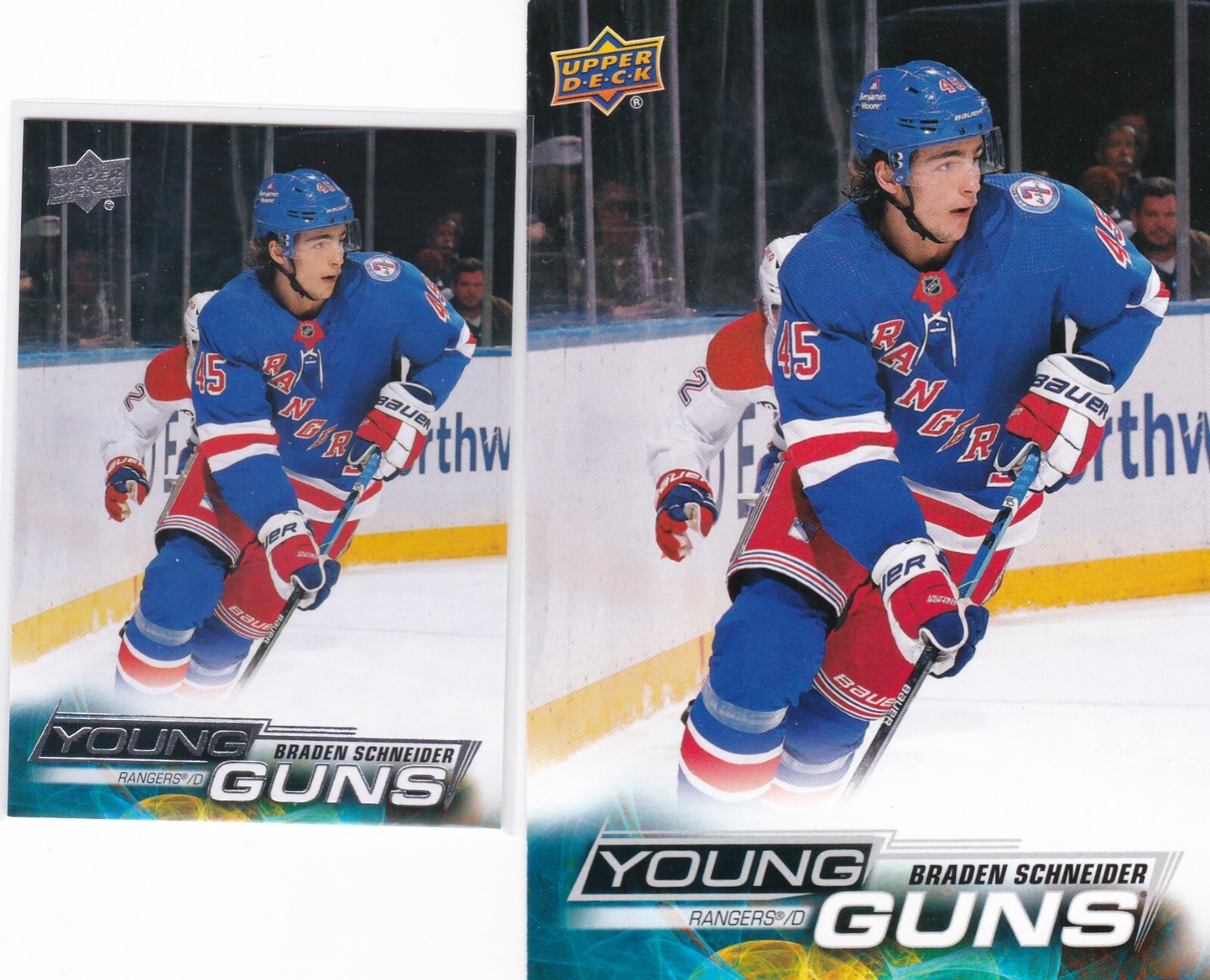 2022-23 Upper Deck Young Guns #214 Braden Schneider JUMBO R/C & REGULAR R/C