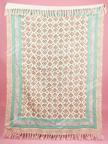Hand Loomed Cloth Soft Cotton Blanket, Sofa Cover, Boho Ethnic Beach Towel - Picture 2 of 8