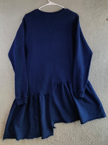 Zara Dress Girls 13/14 Blue Nova Art Exhibition Long Sleeve Asymmetrical Graphic - Picture 11 of 16