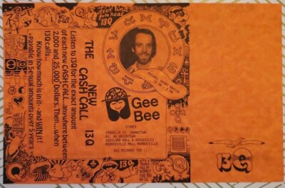 13Q Pittsburgh Radio Station Official Music Sheet VTG #129 Michael Martin 1975