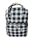 Black Checkered Laptop Backpack College Bookbag School Backpack 15.6” Computer