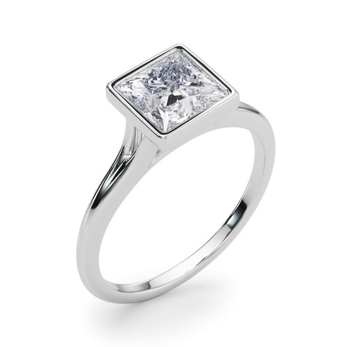 IGI Certified D/VS Princess Cut Lab Grown Diamond Solitaire Engagement Ring - Picture 12 of 48
