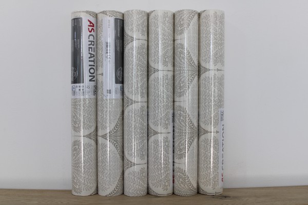 6 Rollen Vliestapete As Creation 36310-3 Creme/ Grau Gemustert-image