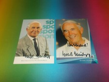 2 x Ernst Huberty Tagesschau signed autograph autograph autograph card